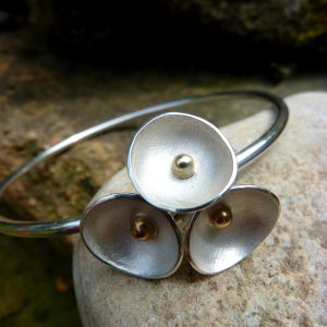 Silver and Gold Rockpool Bangle