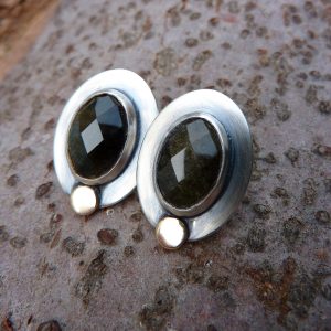 Silver post earrings