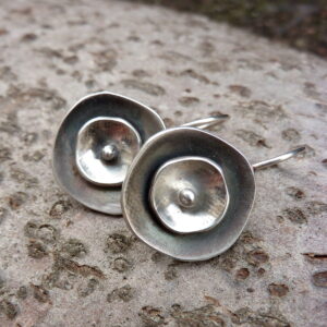 Silver Moonflower Post Earring