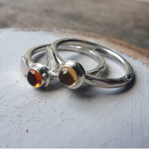 Woodland Silver and Citrine Ring