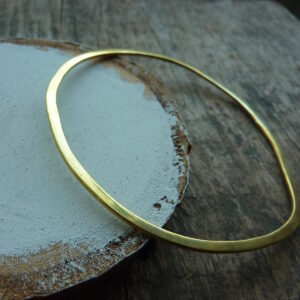 Handmade Asymmetrical Brass Bangle